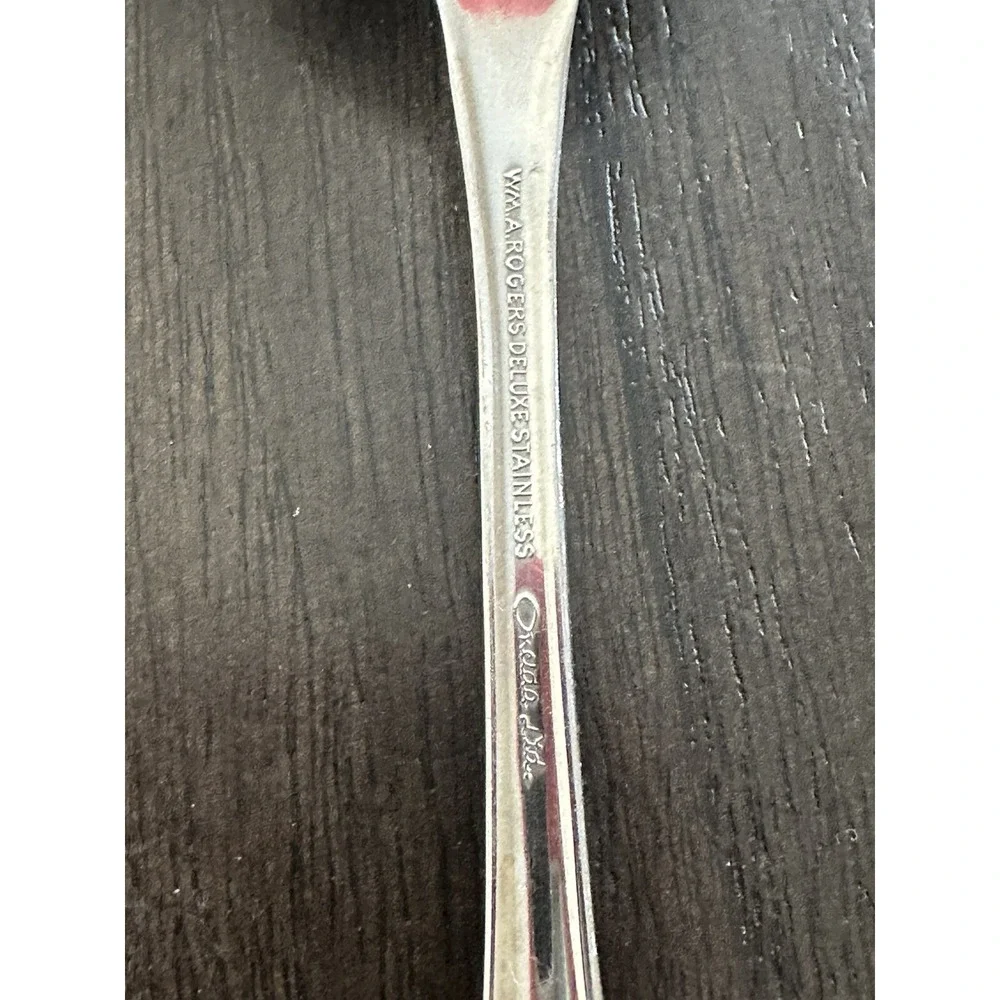 Oneida MANSFIELD Amadeus Stainless Wm A Rogers Deluxe Ltd Flatware Meat Fork